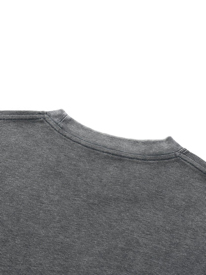 Minimal Wash Waffle Boxy Tee