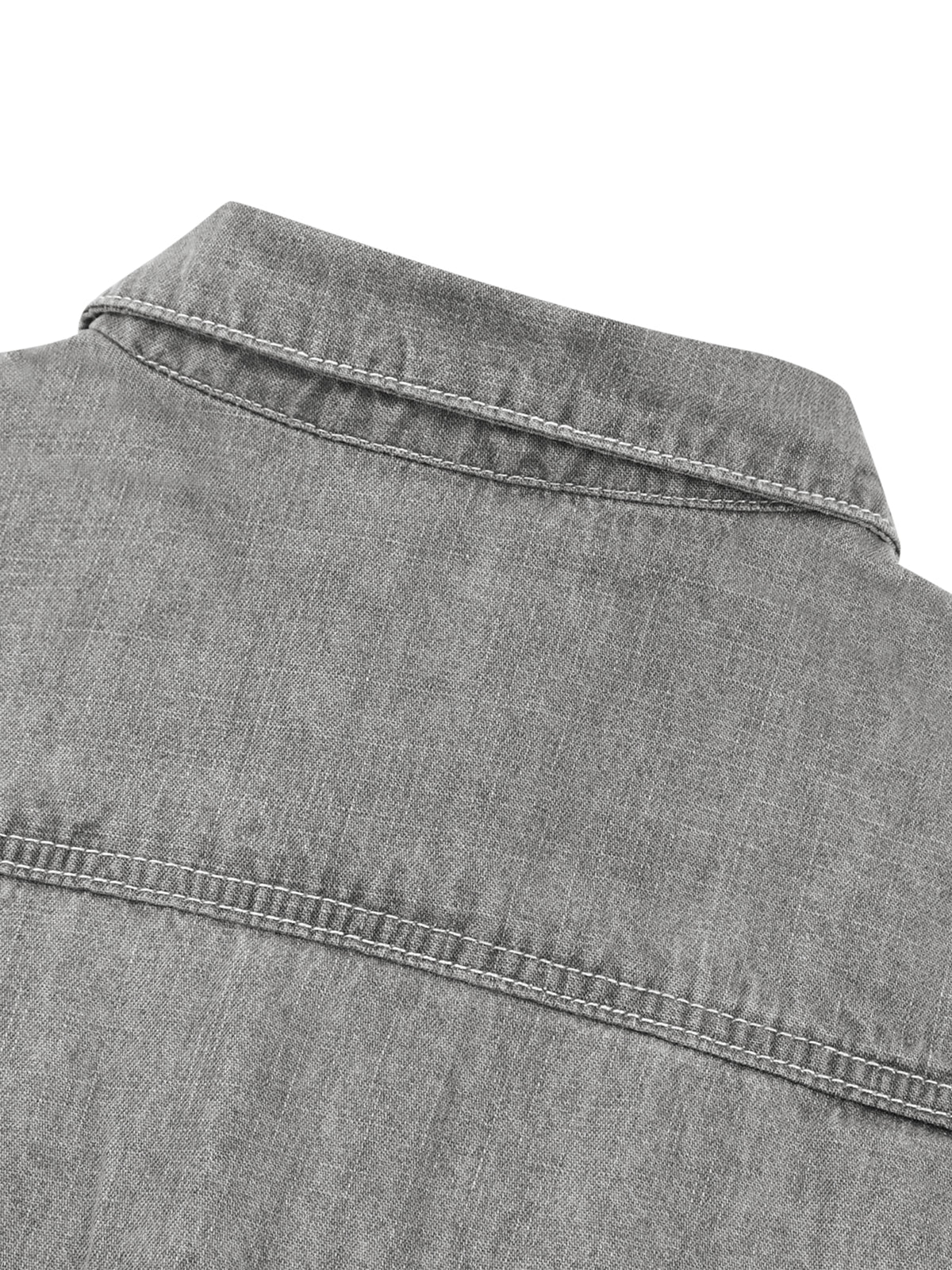 Minimal Vintage Wash Denim Shirt
