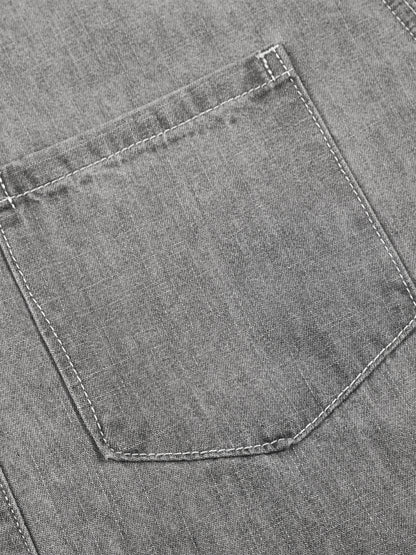 Minimal Vintage Wash Denim Shirt