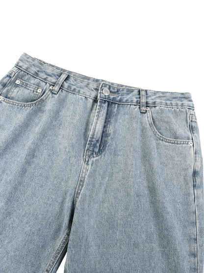 Washed Vintage Straight Leg Jeans