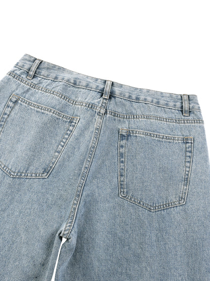 Washed Vintage Straight Leg Jeans