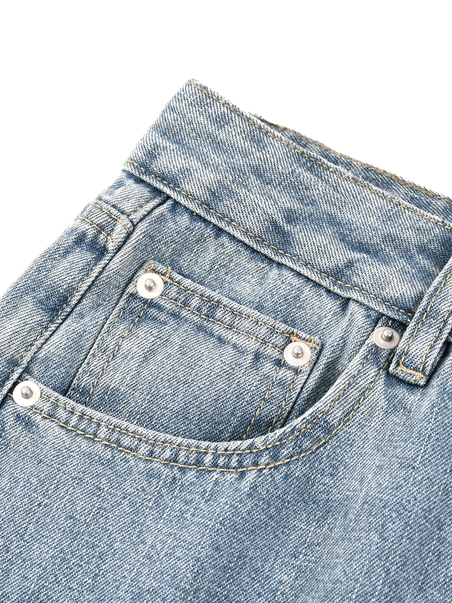 Washed Vintage Straight Leg Jeans