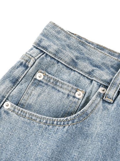 Washed Vintage Straight Leg Jeans