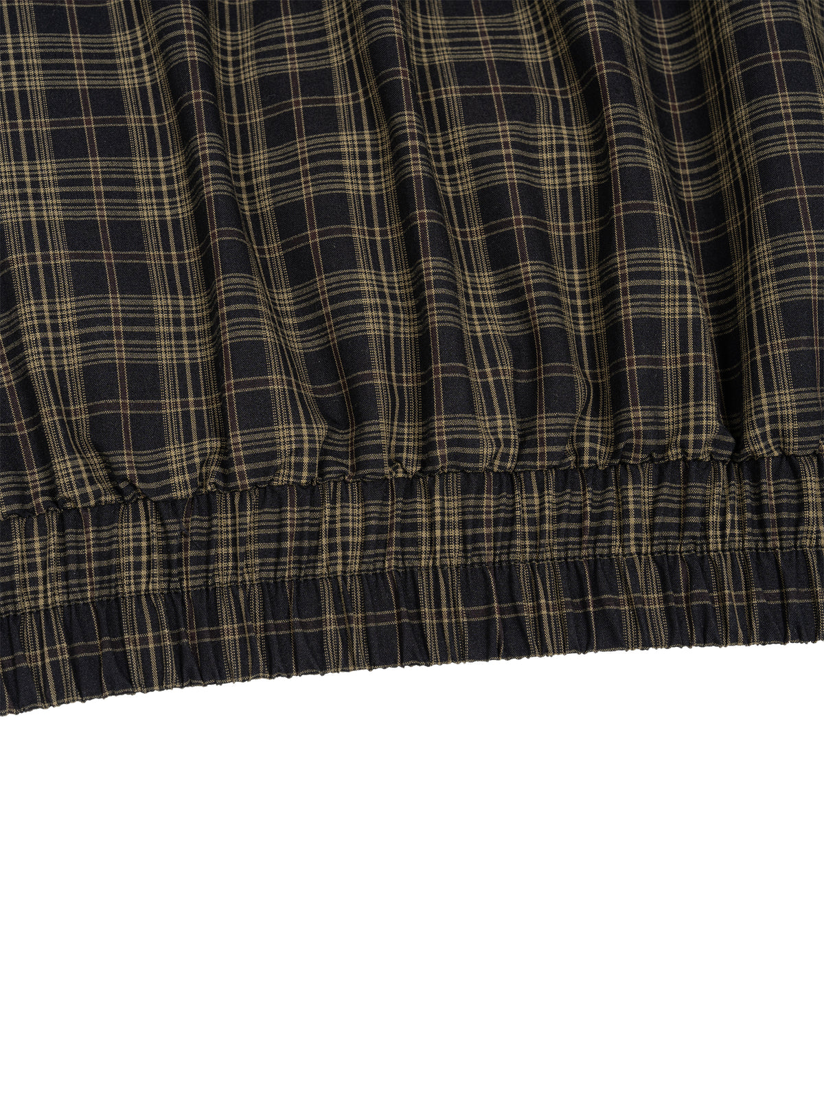 Plaid Full-Zip Track Jacket