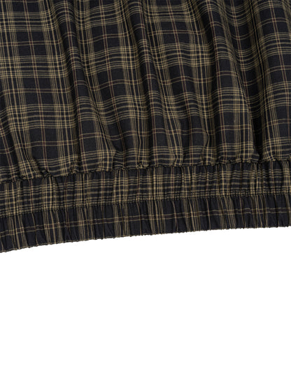 Plaid Full-Zip Track Jacket
