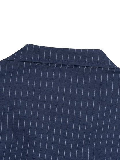 Minimal Striped Full-Zip Track Jacket