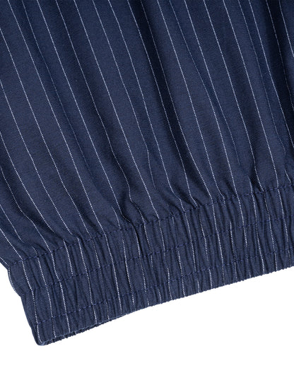 Minimal Striped Full-Zip Track Jacket