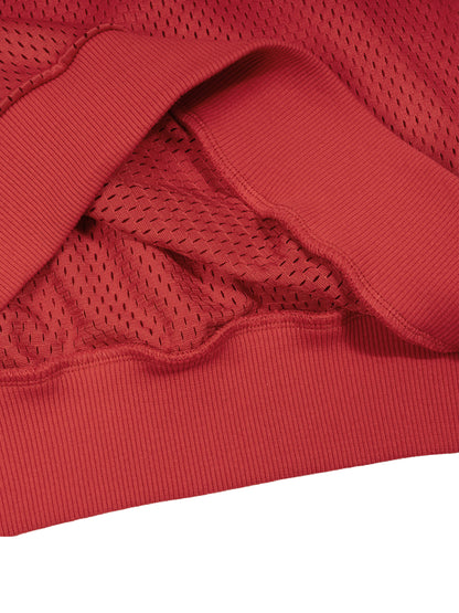 Unisex Panel Mesh Sleeveless Hoodie