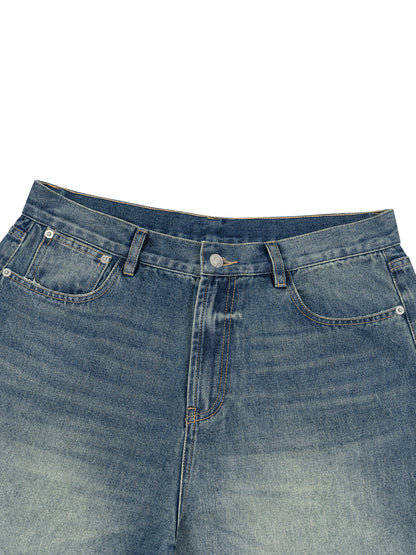 Men’s Vintage Wash Wide Leg Jeans