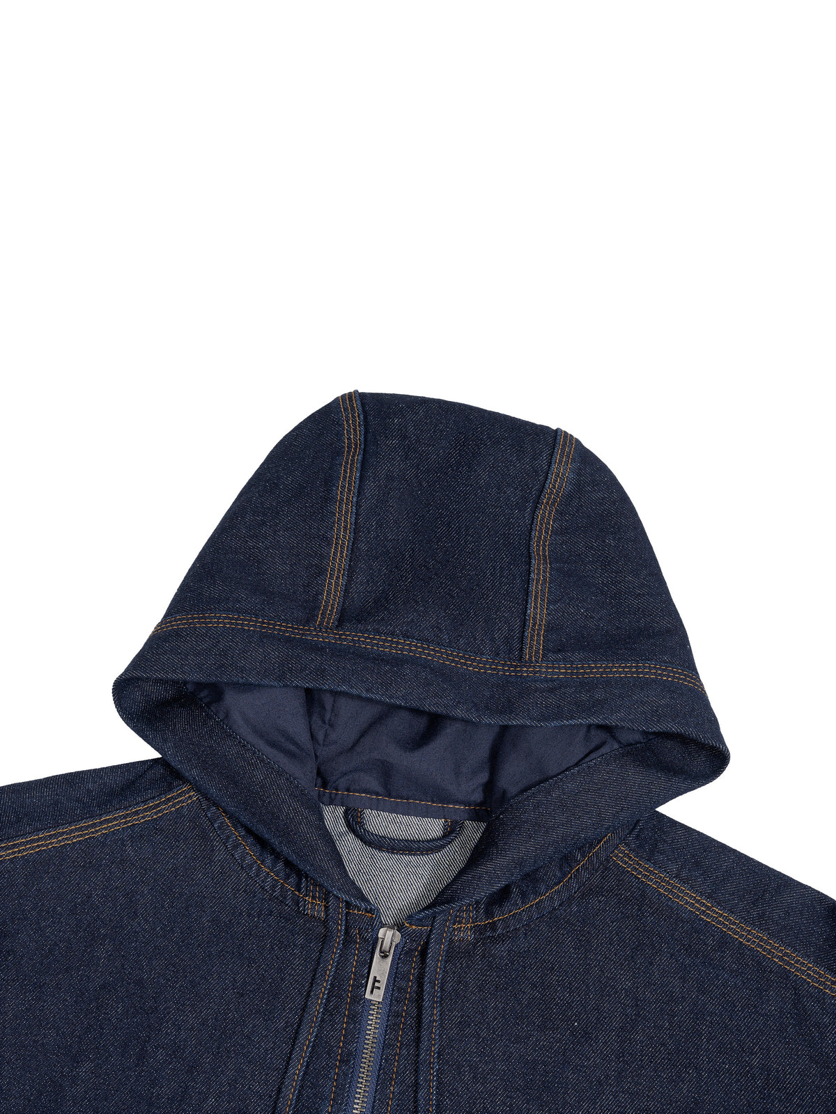 Men's Boxy Vintage Wash Hooded Denim Jacket